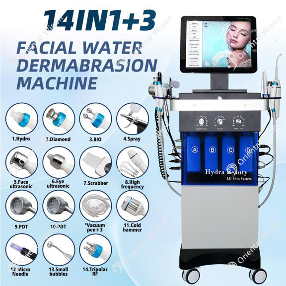 14 IN 1 Hydra Gezichtsreiniging Water Zuurstof Jet Peel Machine