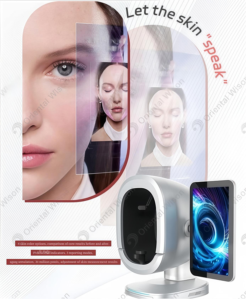 Ontdek hoe de AI Skin Analyzer-machine uw huidconditie in 2 seconden analyseert!