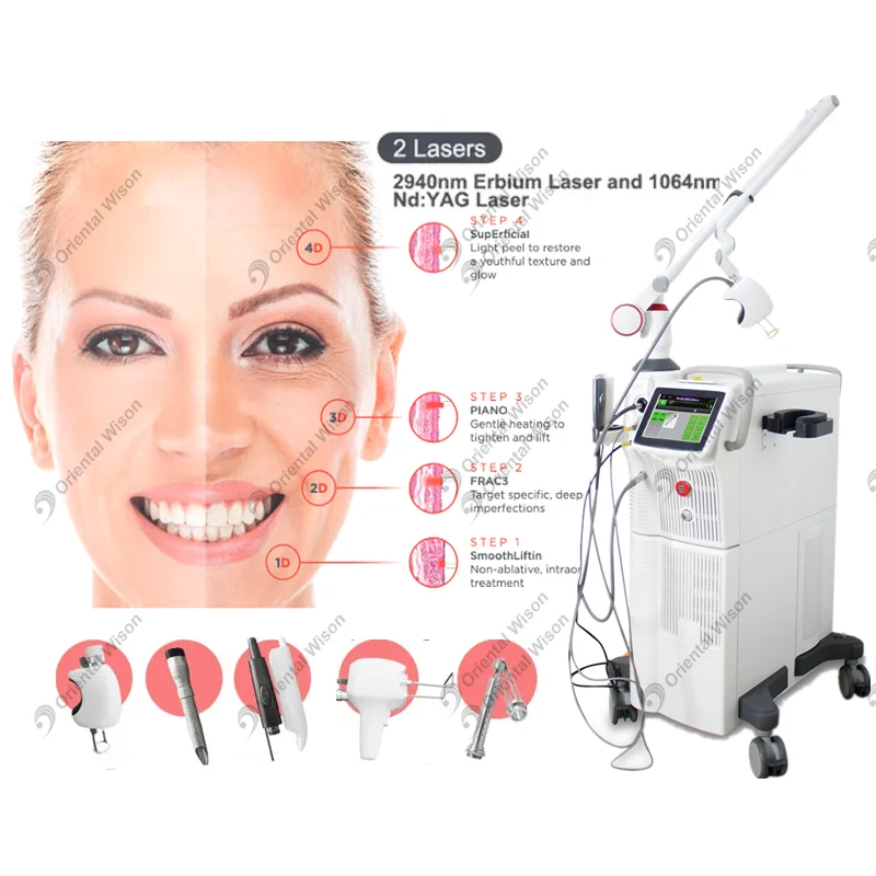 4d 2940nm Erbium Laser 1064nm Nd Yag Laser 4D Anti-Aging Beauty Machine
