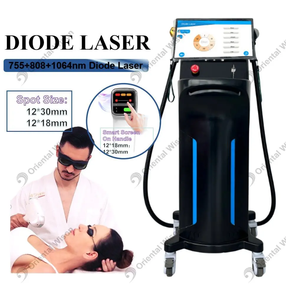 Dubbele handgreep 755 808 1064 Diode laser ontharing